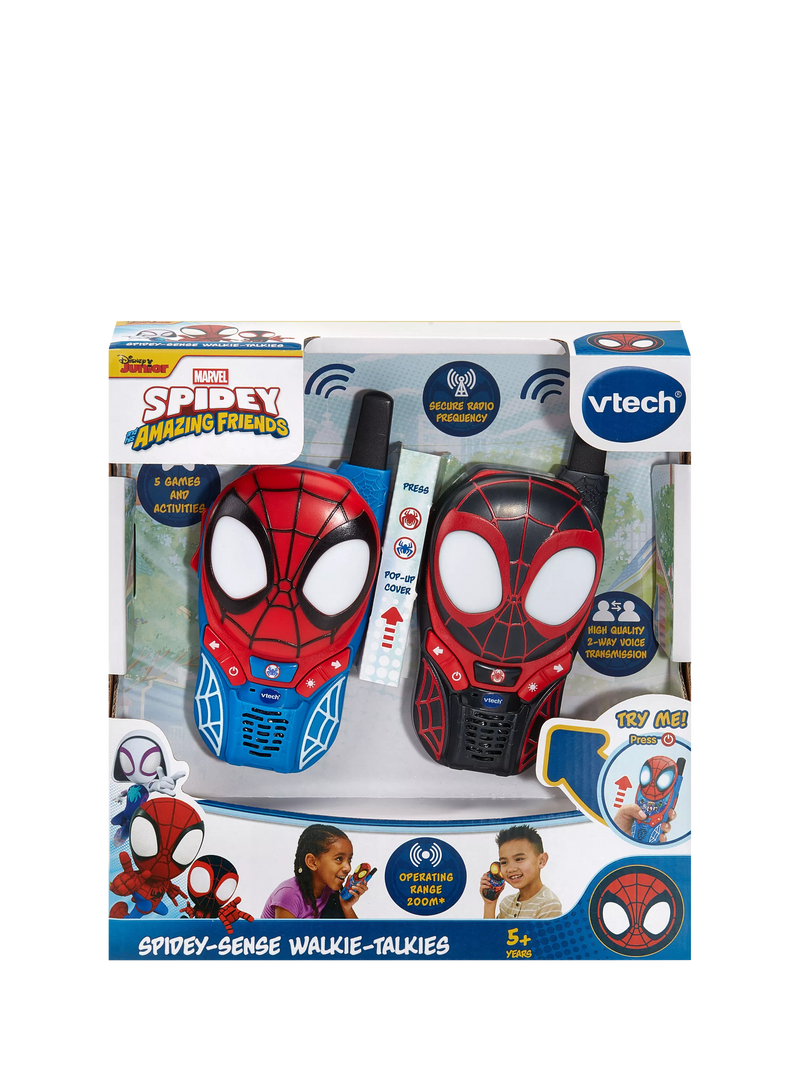 VTech Spidey-Sense walkie-talkies with light-up eyes and games (British brand)