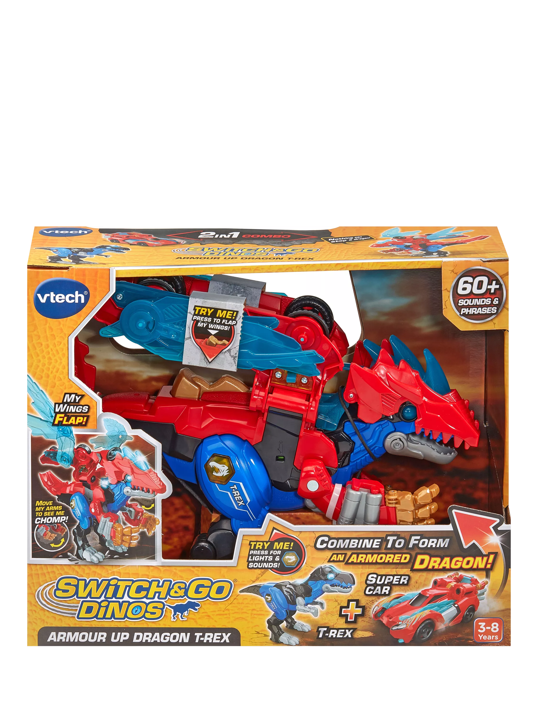 VTech dinosaur toy Armour Up Dragon T-Rex, UK version