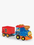 VTech interactive cargo train toy with light-up button and sound effects (British brand)