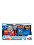 VTech interactive cargo train toy with light-up button and sound effects (British brand)