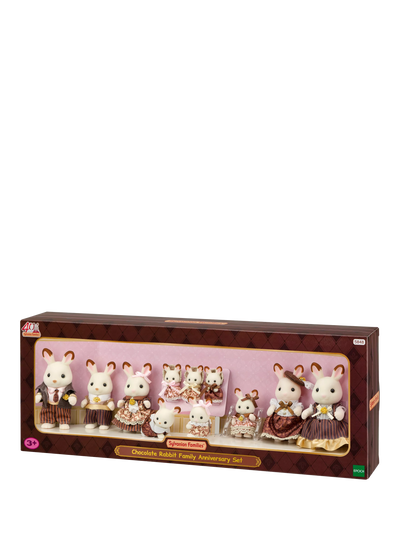 John Lewis Sylvanian Families Chocolate Rabbit Family 40th Anniversary Set- Buy online at McGrocer
