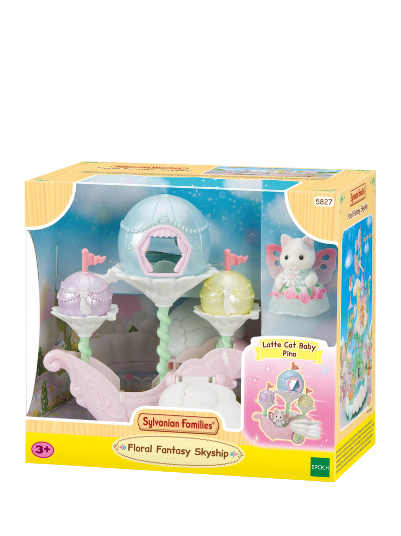 Sylvanian Families Floral Fantasy Skyship with baby figure, imported from the UK