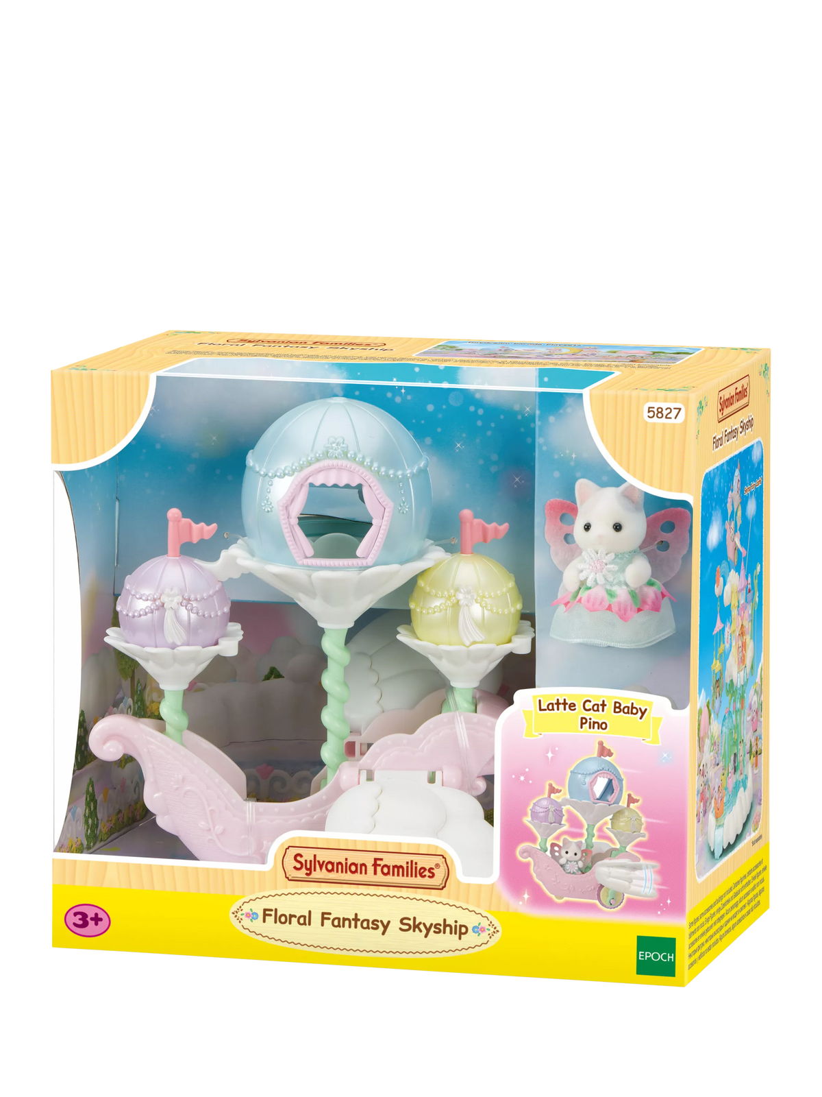 Sylvanian Families Floral Fantasy Skyship with baby figure, imported from the UK