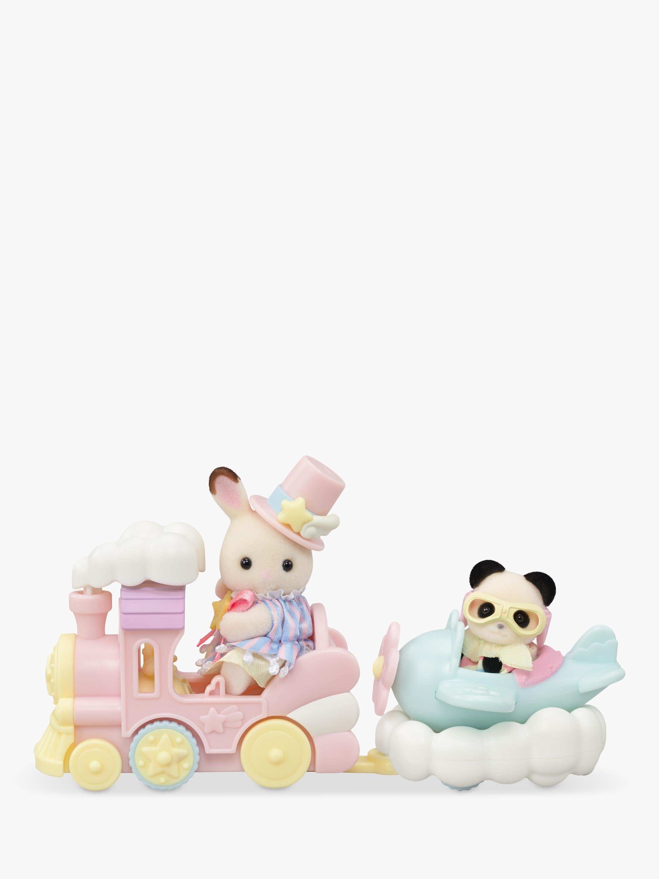 Sylvanian Families plane and train playset for baby figures (British brand)