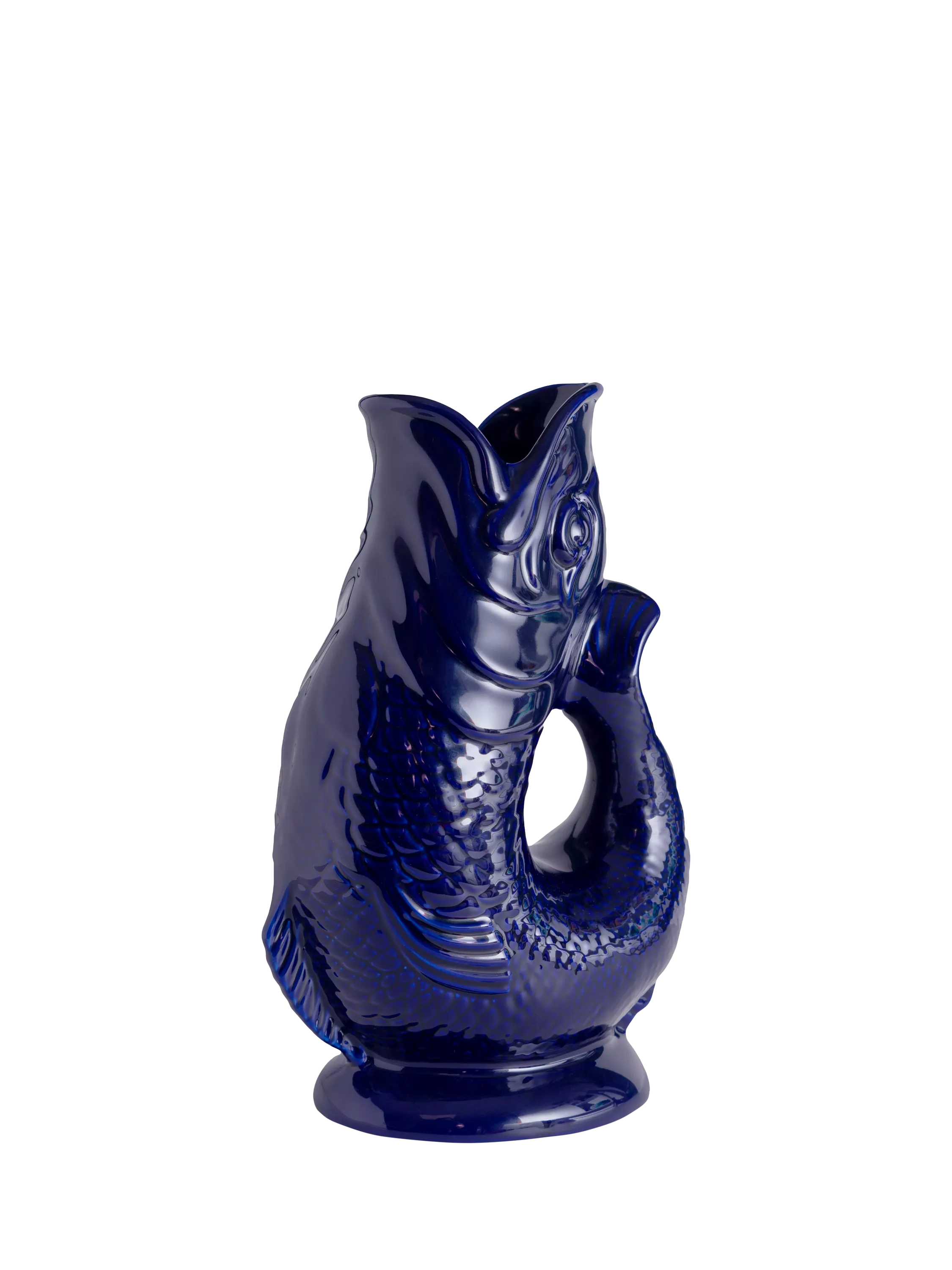 Wade Pottery fish earthenware jug 1.2L cobalt blue - British product
