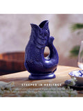 Wade Pottery fish earthenware jug 1.2L cobalt blue - British product