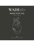 Wade Pottery fish earthenware jug 1.2L cobalt blue - British product