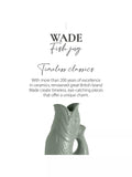 Wade Pottery fish earthenware jug 600ml sage green, UK version
