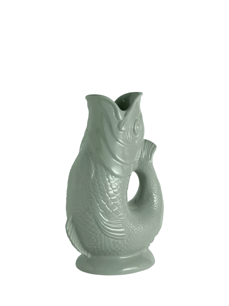 Wade Pottery fish earthenware jug sage green 1.2L (British brand)