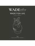 Wade Pottery fish earthenware jug sage green 1.2L (British brand)