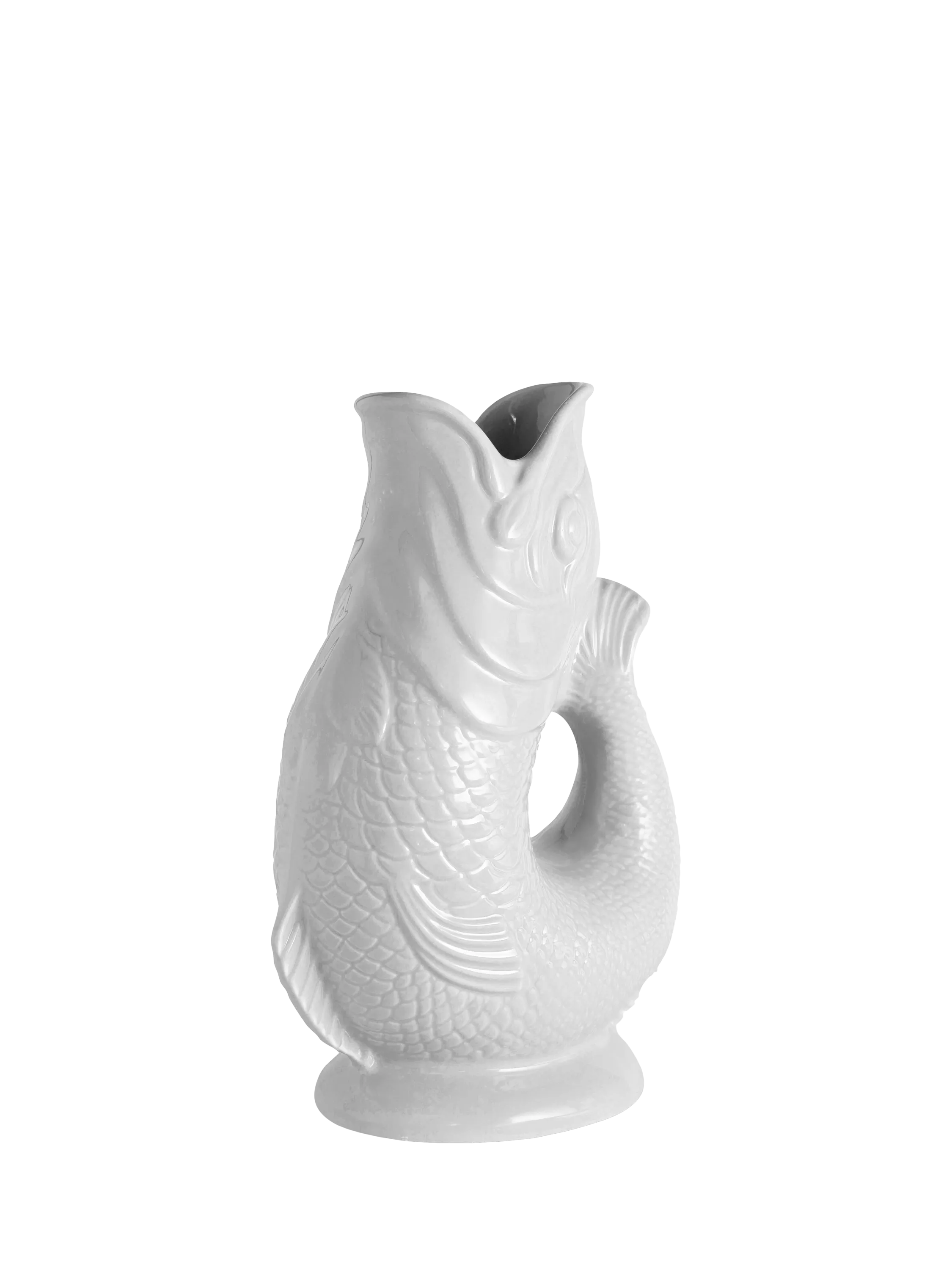 Wade Pottery fish earthenware jug white 1.2L, UK version