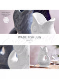 Wade Pottery fish earthenware jug white 1.2L, UK version