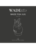 Wade Pottery fish earthenware jug white 1.2L, UK version