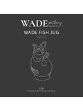 Wade Pottery fish earthenware jug white 1.2L, UK version