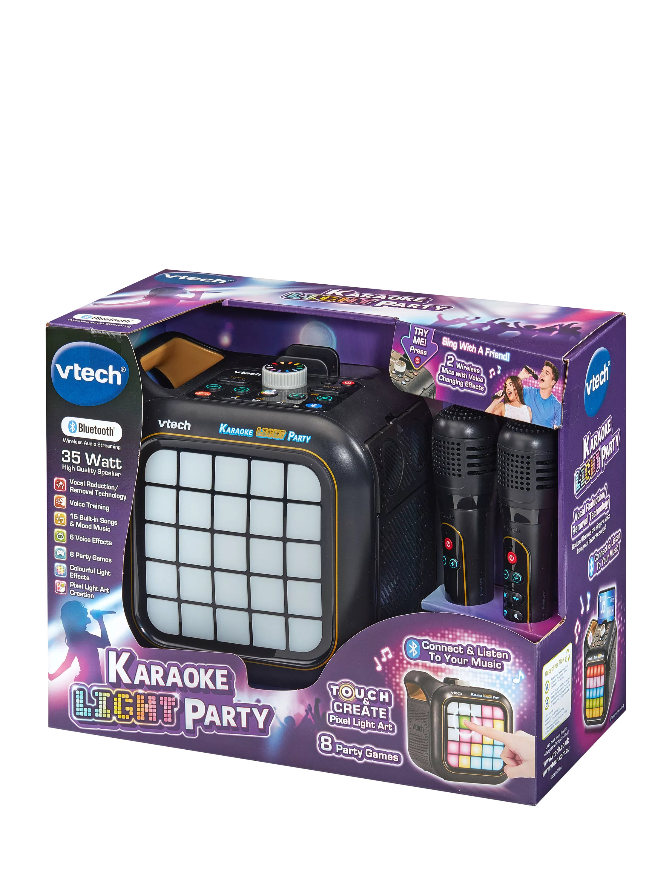 VTech Karaoke Light Party portable karaoke system, imported from the UK