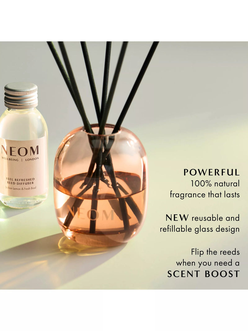 NEOM Feel Refreshed reed diffuser 100ml, imported from the UK