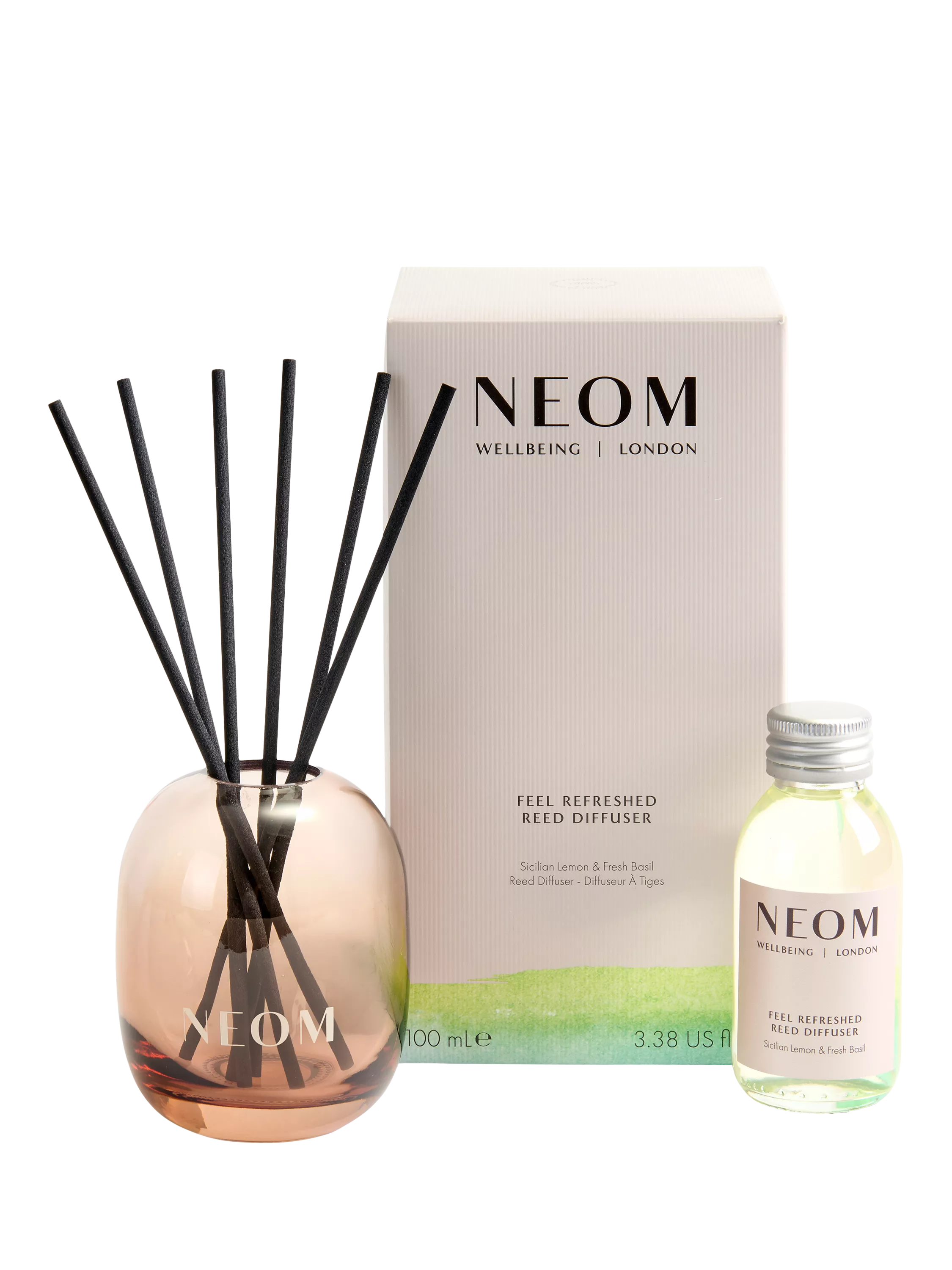 NEOM Feel Refreshed reed diffuser 100ml, imported from the UK