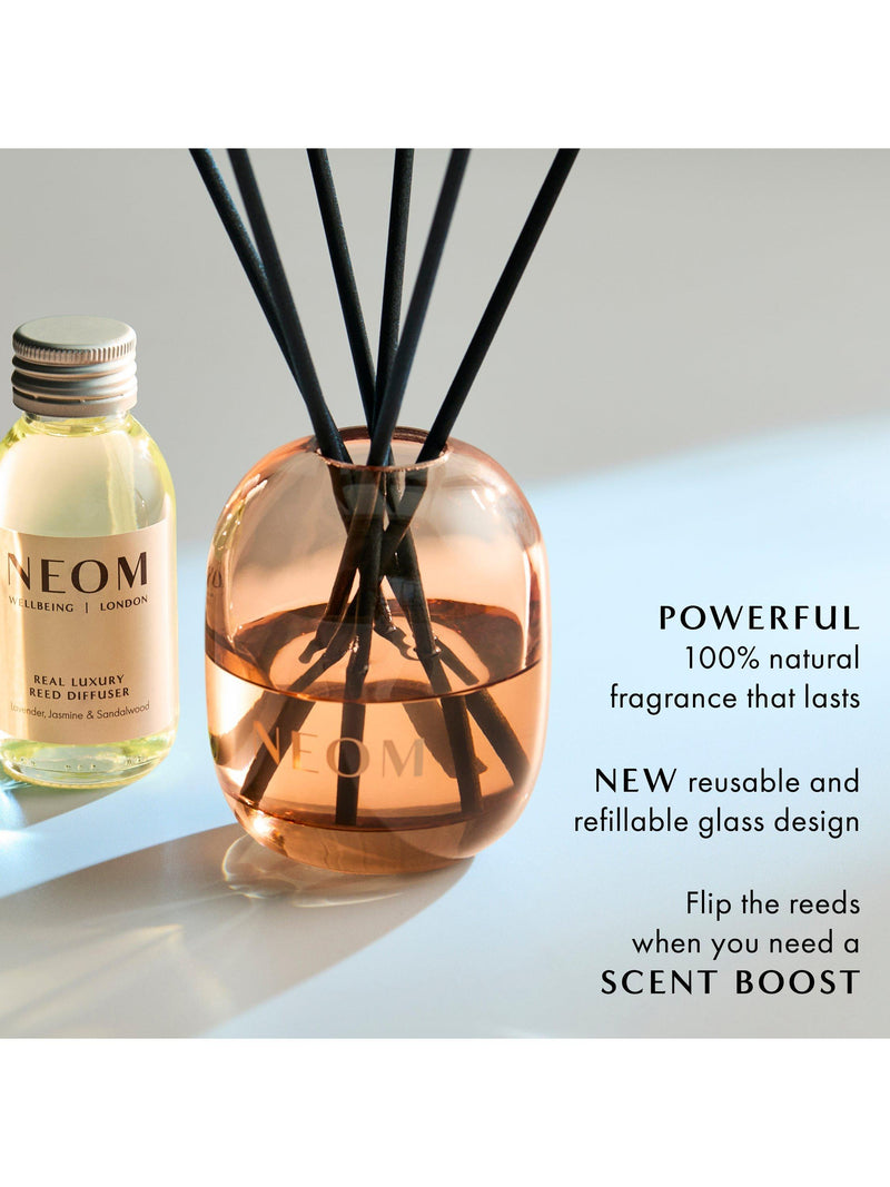 NEOM Wellbeing London Real Luxury reed diffuser refill 100ml, UK version
