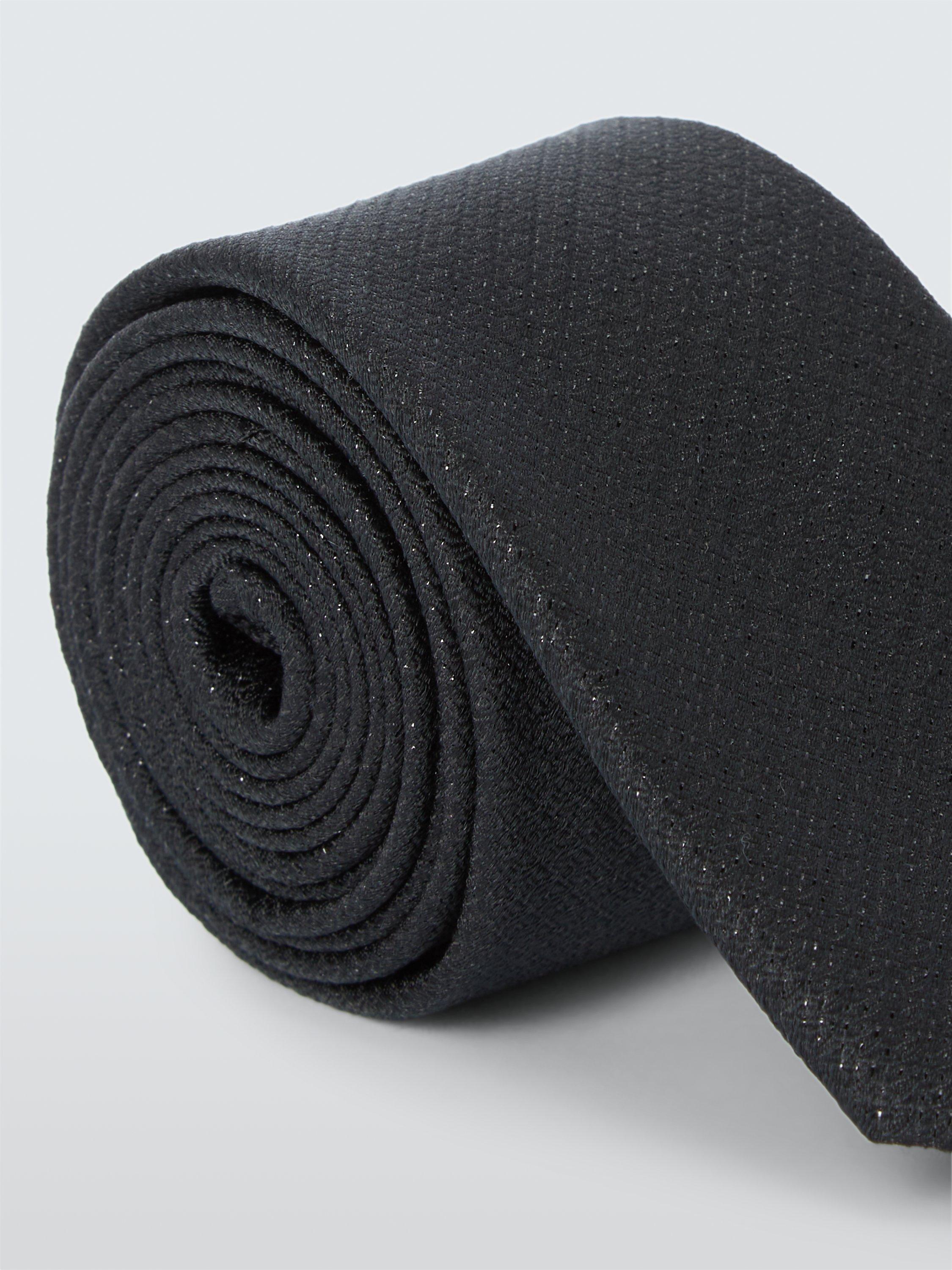 John Lewis sparkle silk blend tie black - British product