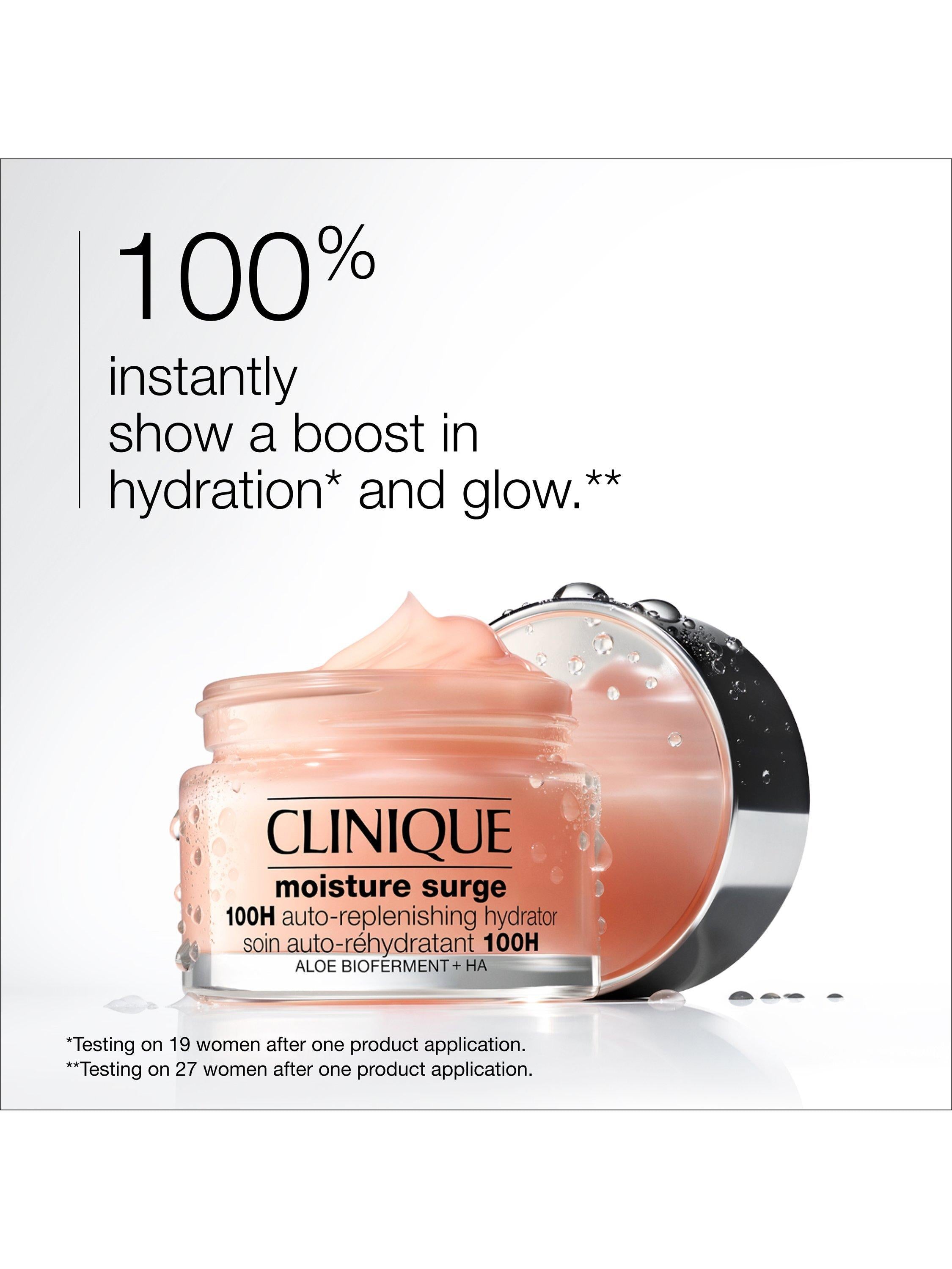 Clinique Hydration & Glow gift set with Moisture Surge 100H hydrator, imported from the UK