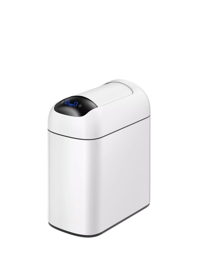 John Lewis EKO Astra Slim Sensor Bin 10L White- Buy online at McGrocer