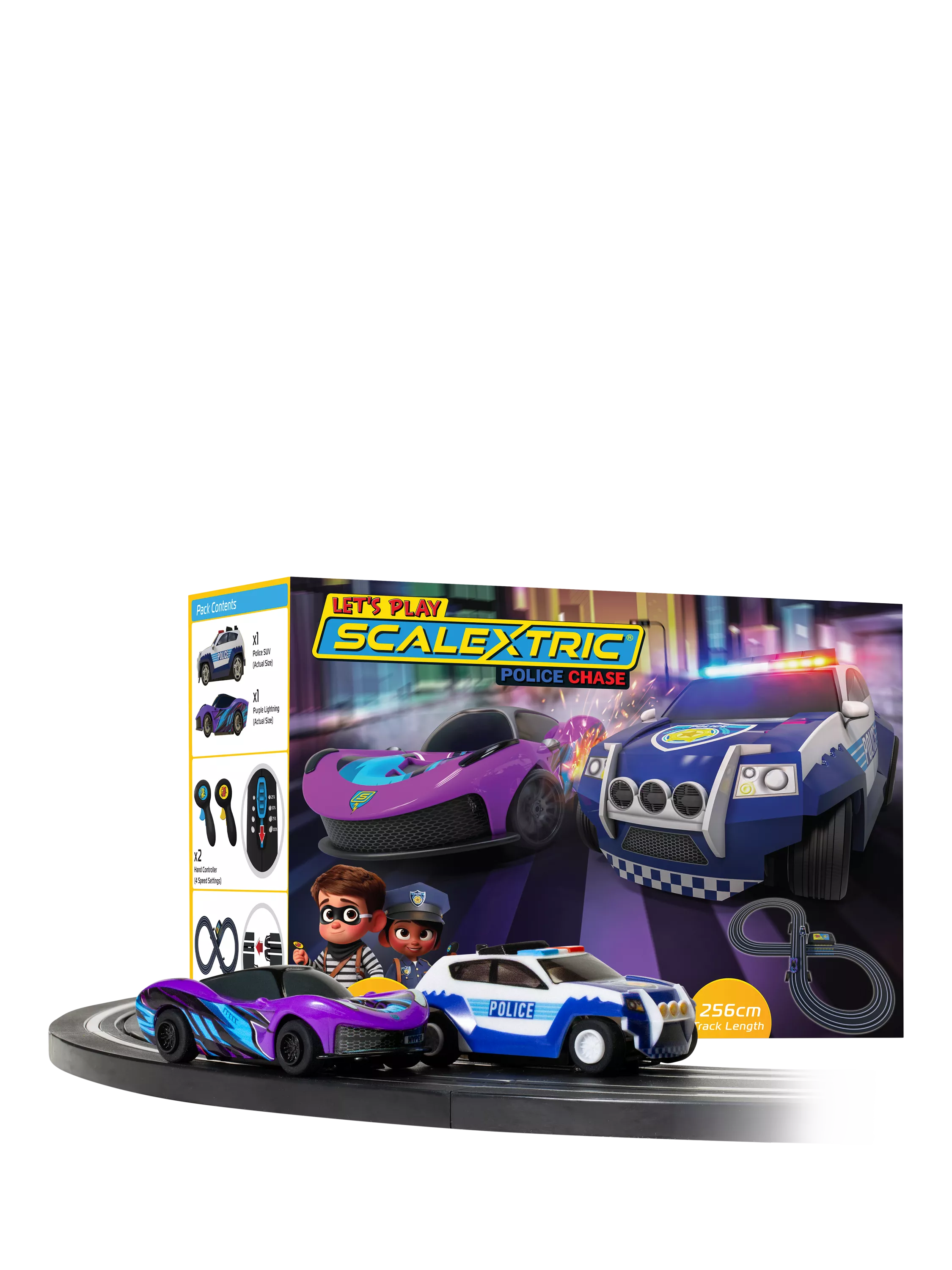 Scalextric Police Chase toy racing set, imported from the UK