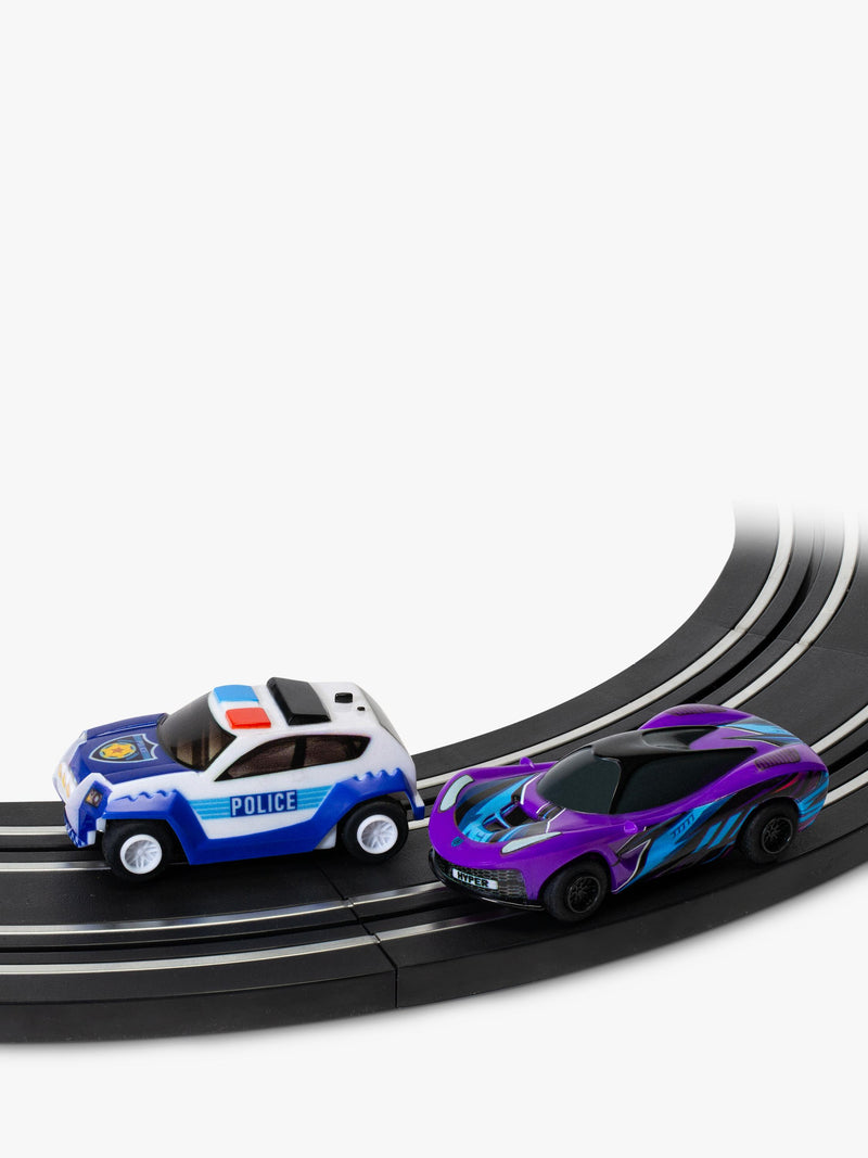 Scalextric Police Chase toy racing set, imported from the UK