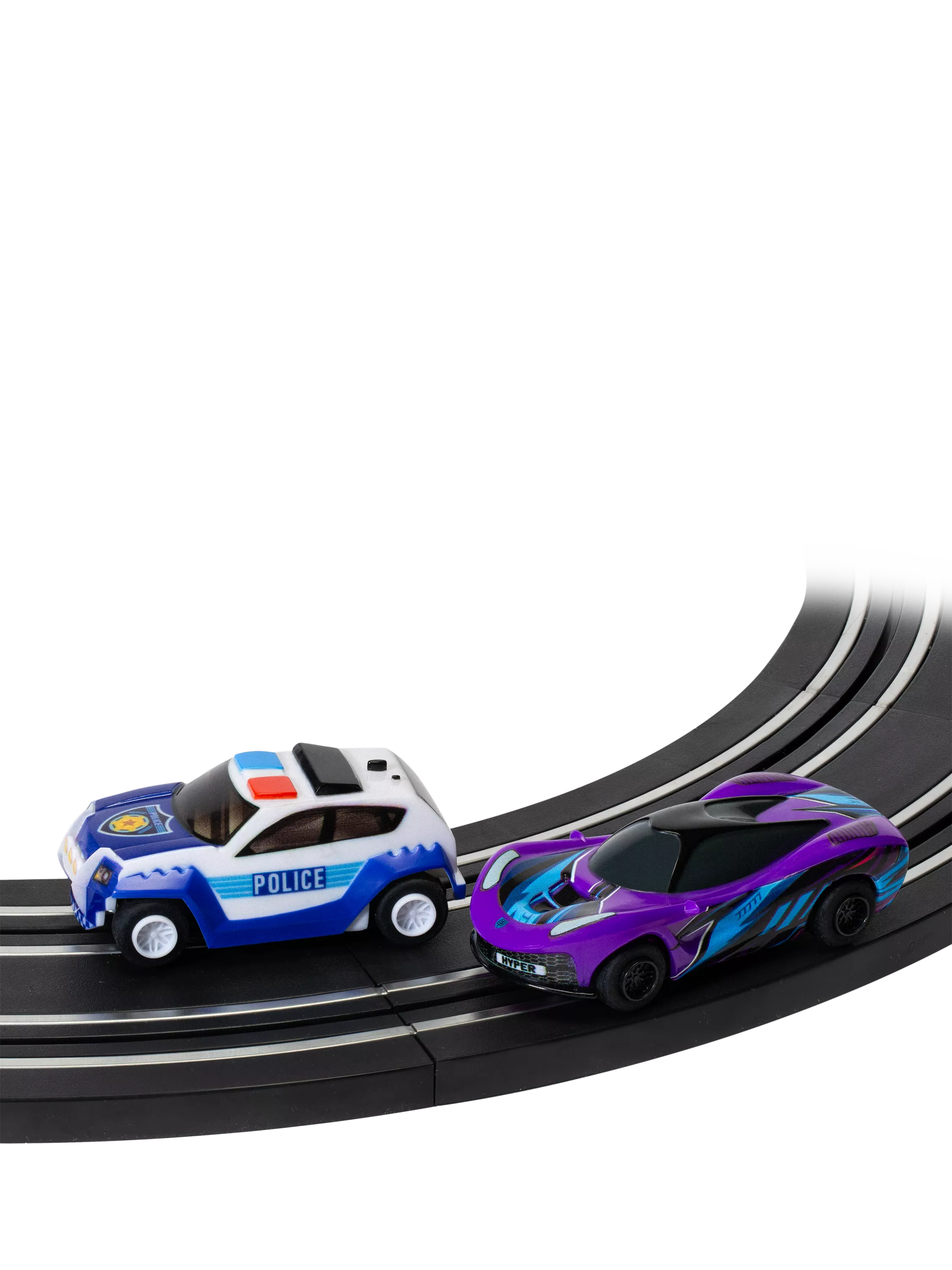 Scalextric Police Chase toy racing set, imported from the UK