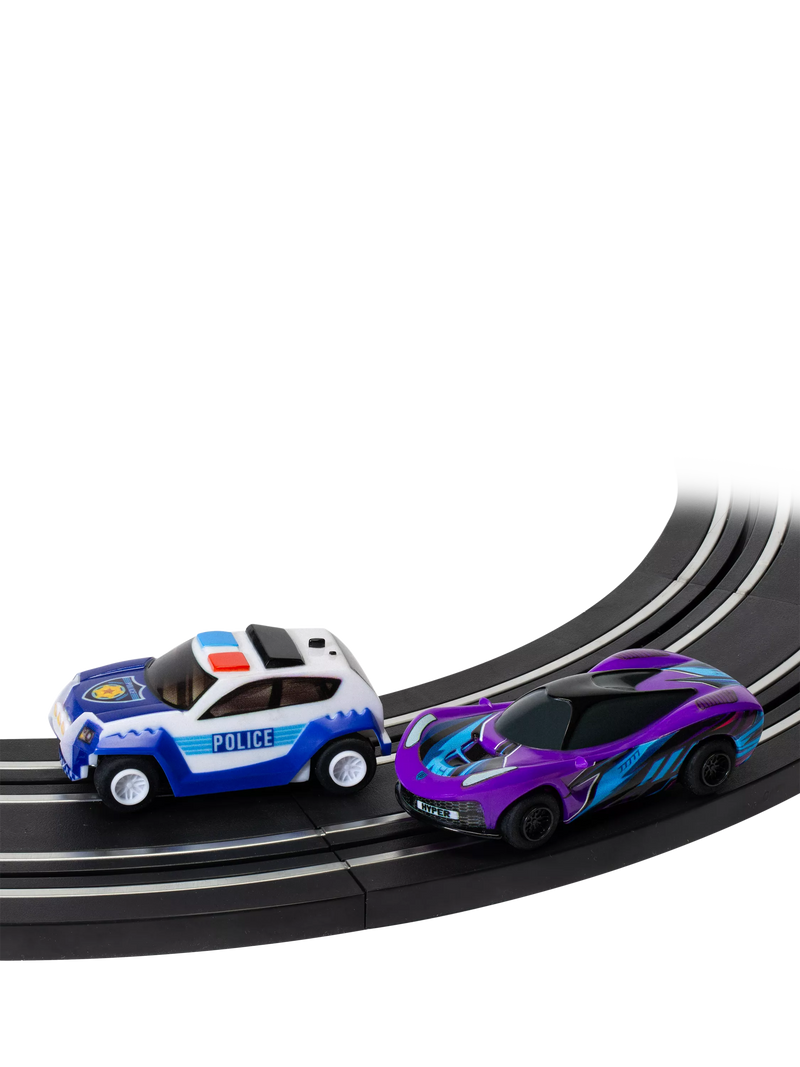 Scalextric Police Chase toy racing set, imported from the UK