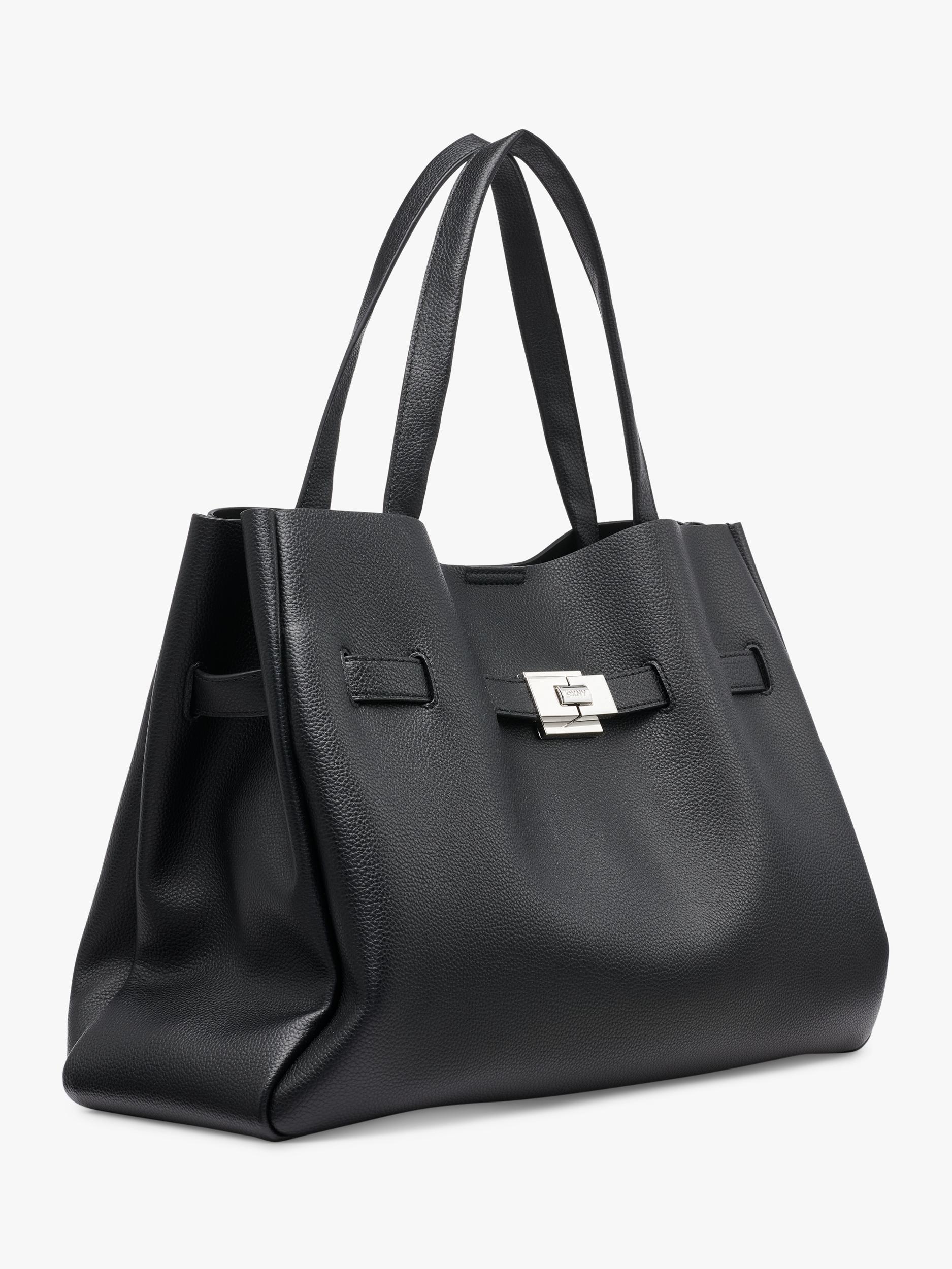 DKNY Bryar Large Satchel Bag Black, imported from the UK