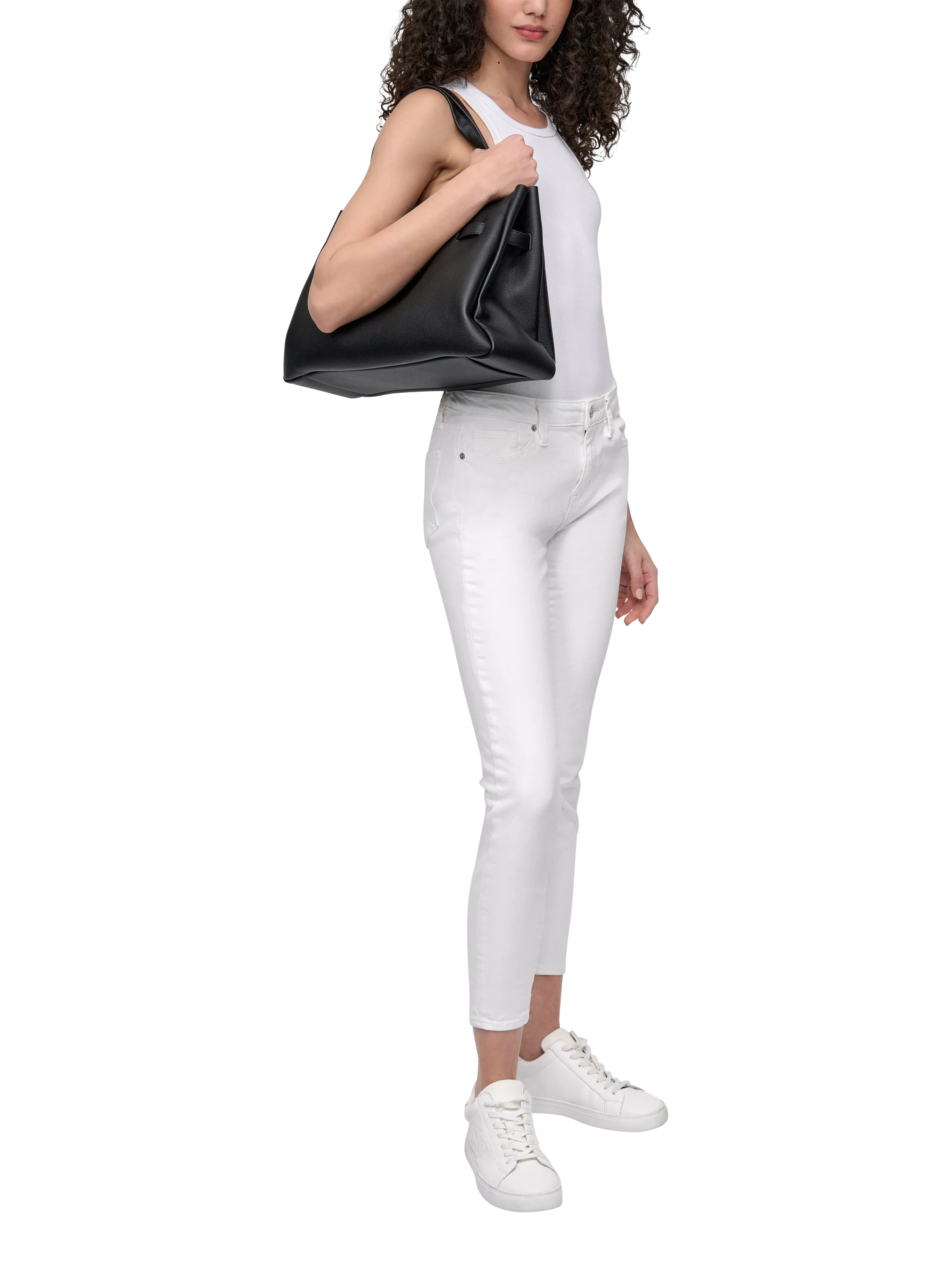 DKNY Bryar Large Satchel Bag Black, imported from the UK