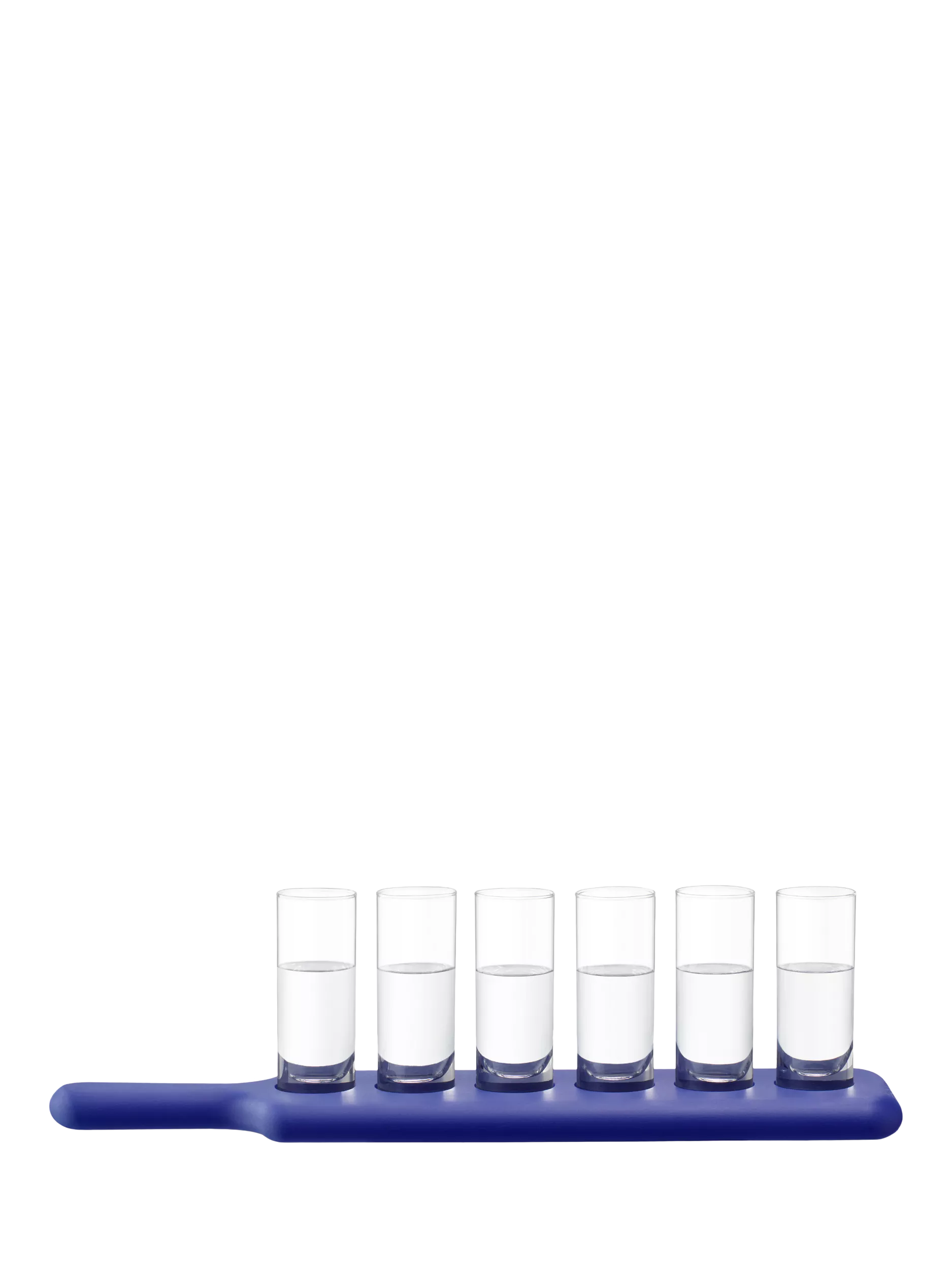LSA International Paddle Pop ash wood board and shot glass set Tarn Blue (British brand)
