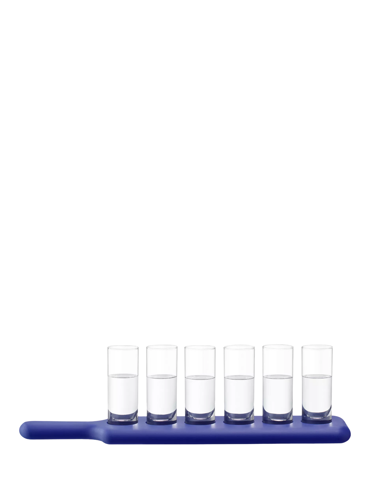 LSA International Paddle Pop ash wood board and shot glass set Tarn Blue (British brand)