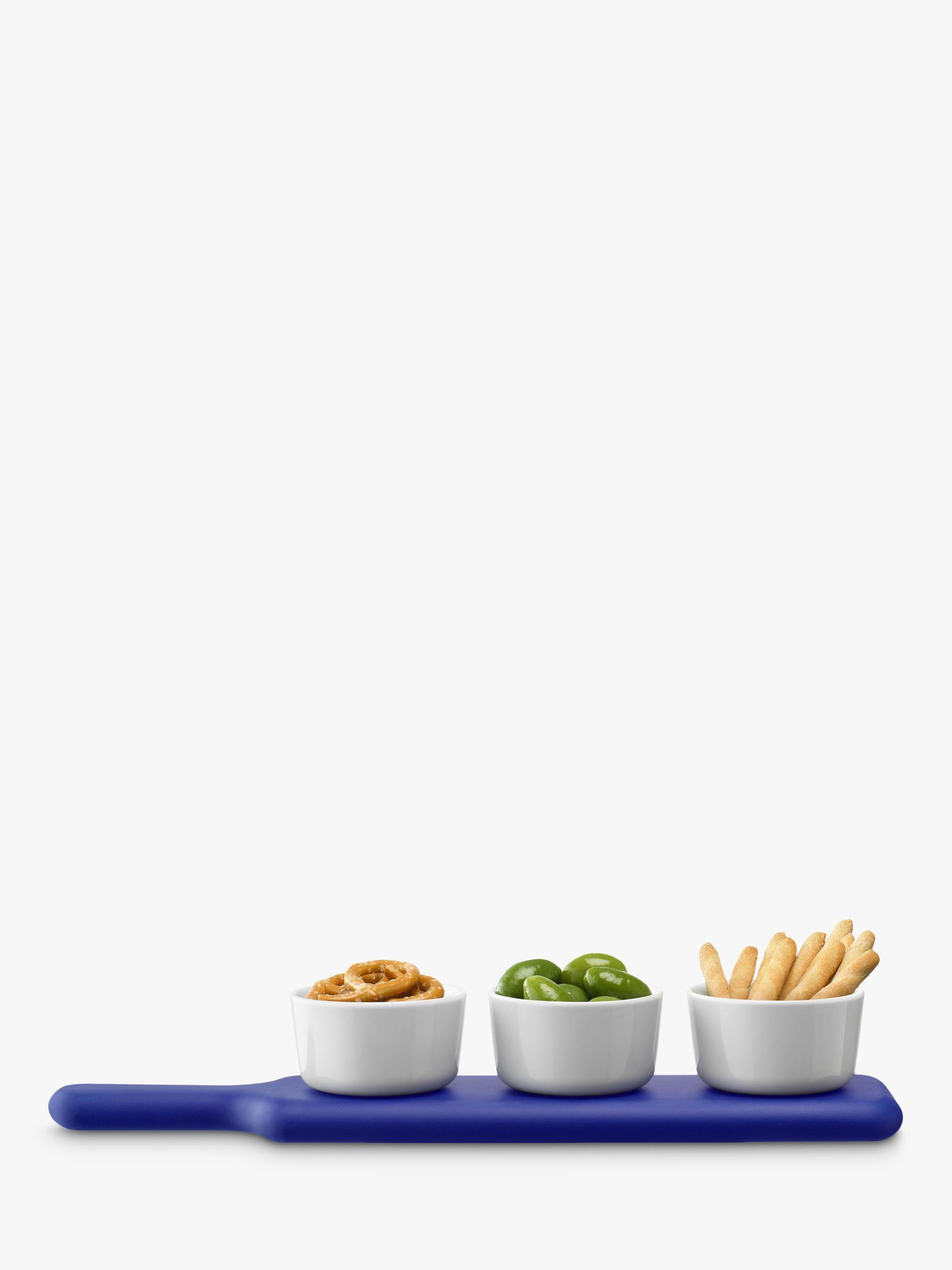 LSA International snack board and bowl set Tarn Blue (British brand)