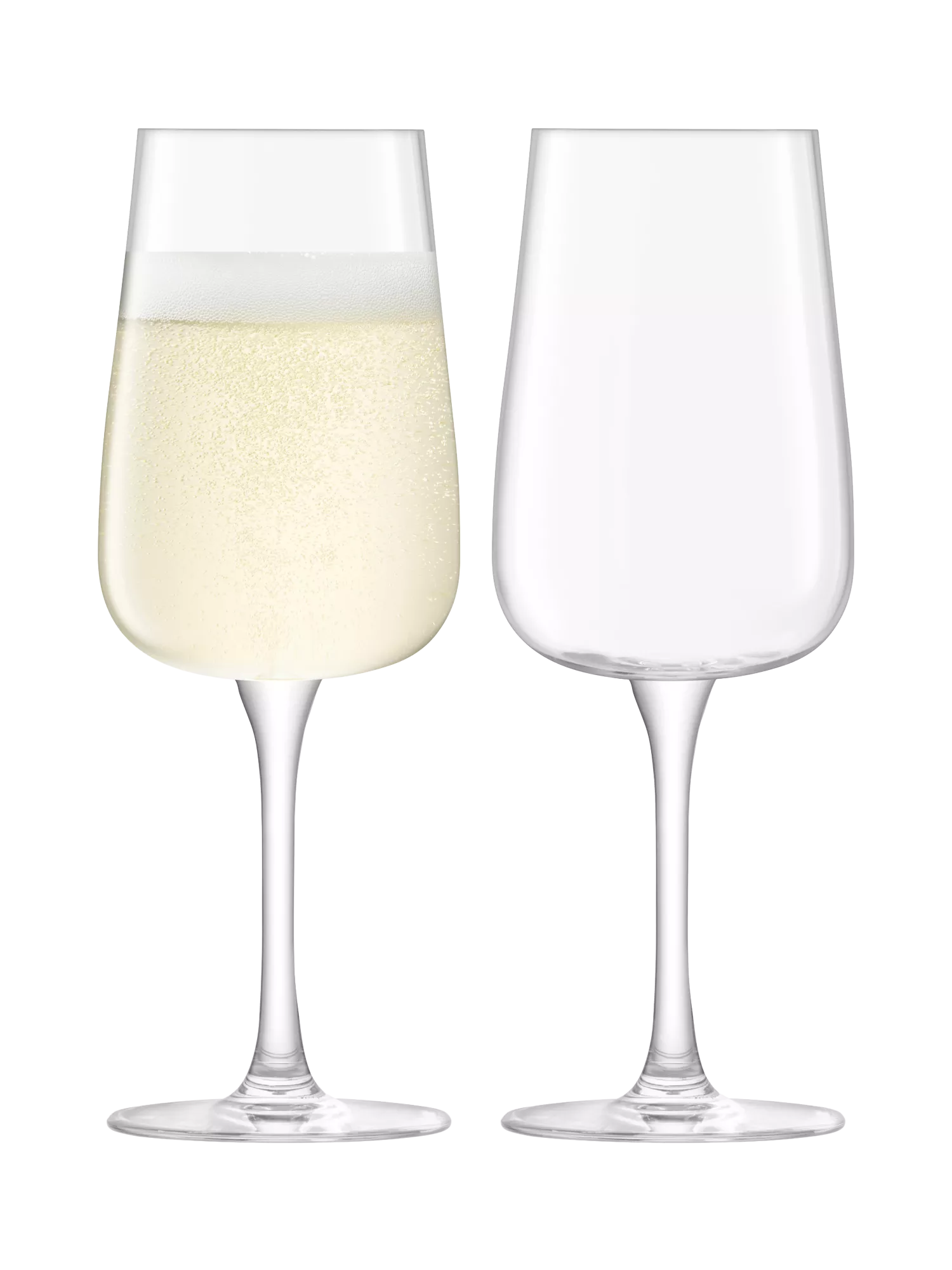 LSA International Arc champagne flutes set of 2 280ml (British brand)
