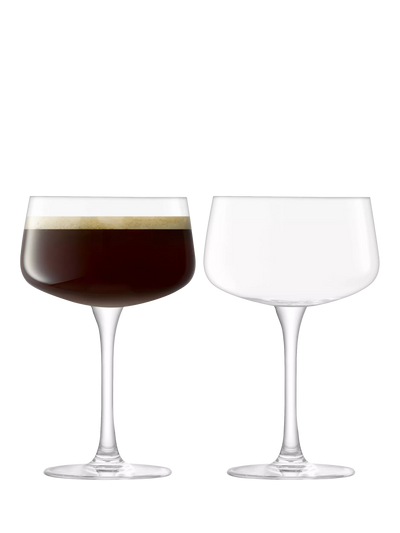 John Lewis LSA International Arc Glass Champagne Saucer Set of 2 (Clear, 250ml)- Buy online at McGrocer
