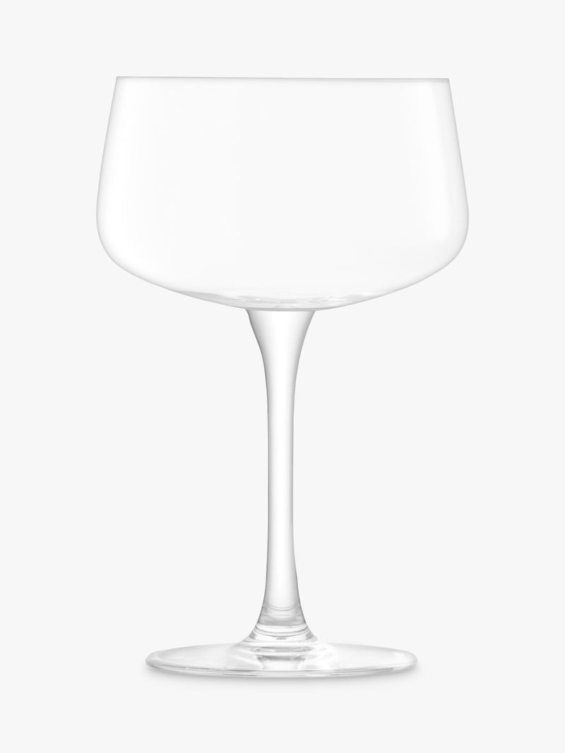LSA International Arc champagne saucer set of 2 clear 250ml - British product