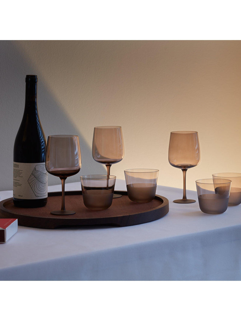 LSA International Arc Contrast wine glasses 330ml set of 2 Earth, imported from the UK