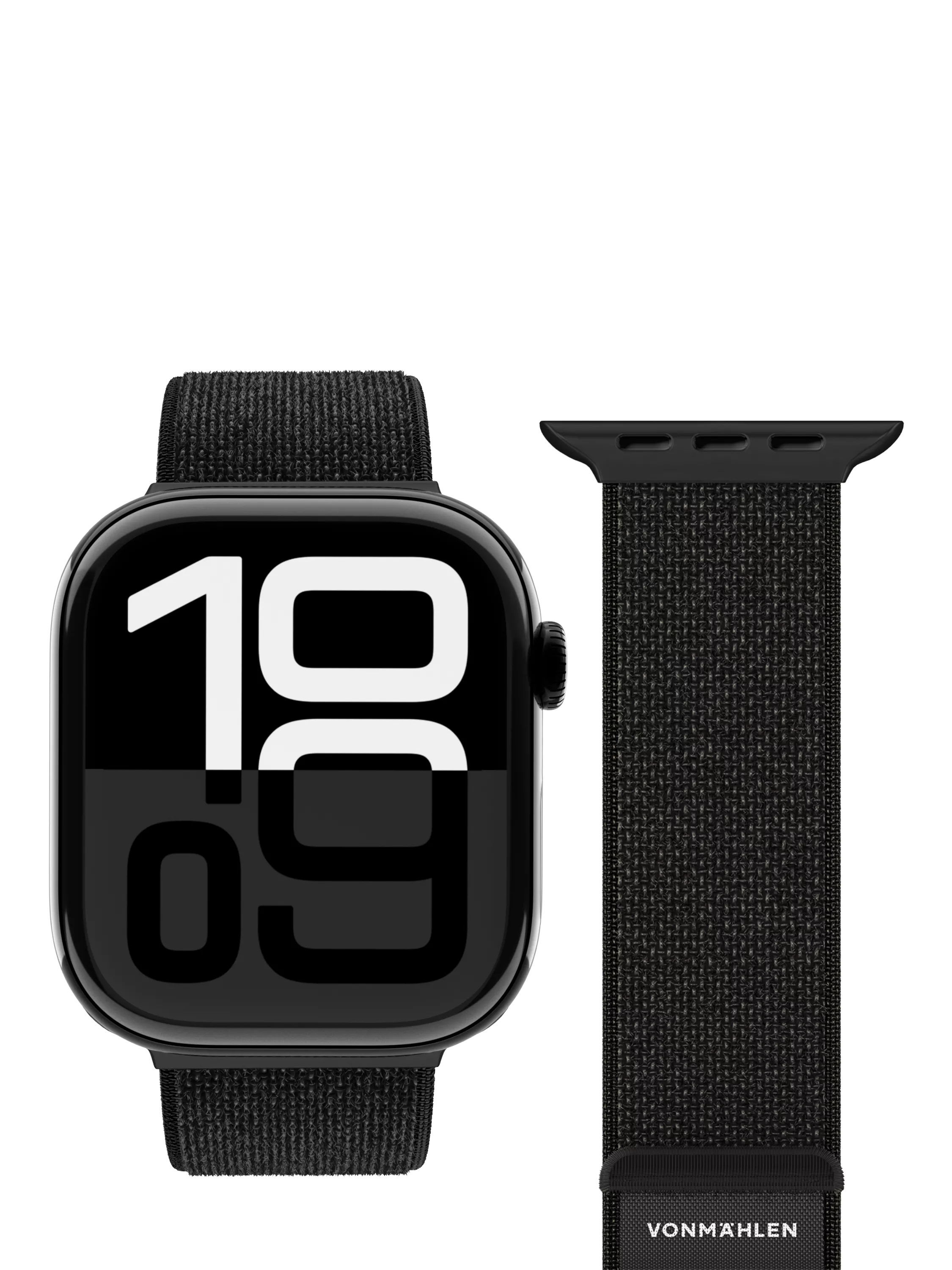 Vonmählen Fitness Loop 2 black watch band for Apple Watch 44-49mm, UK version