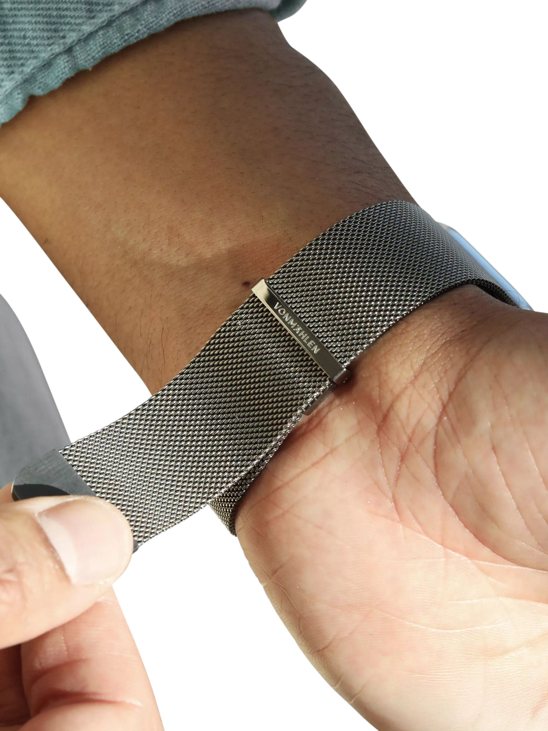 Vonmählen Milanese Loop 2 silver band, imported from the UK