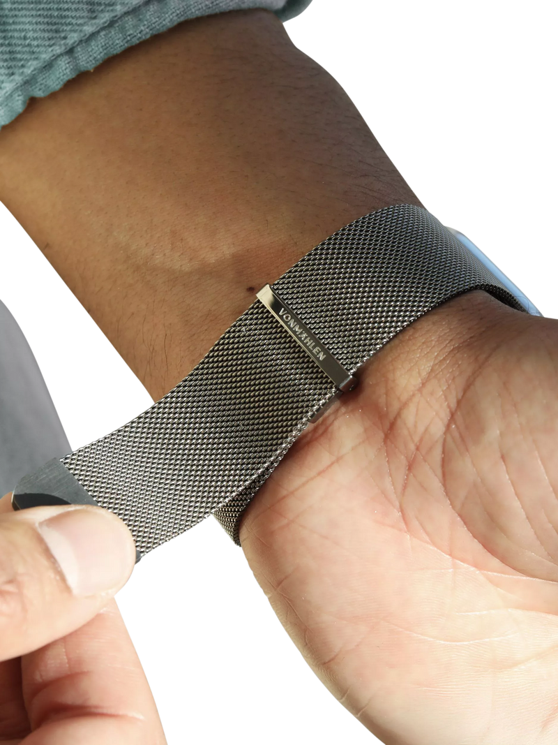 Vonmählen Milanese Loop 2 silver band, imported from the UK