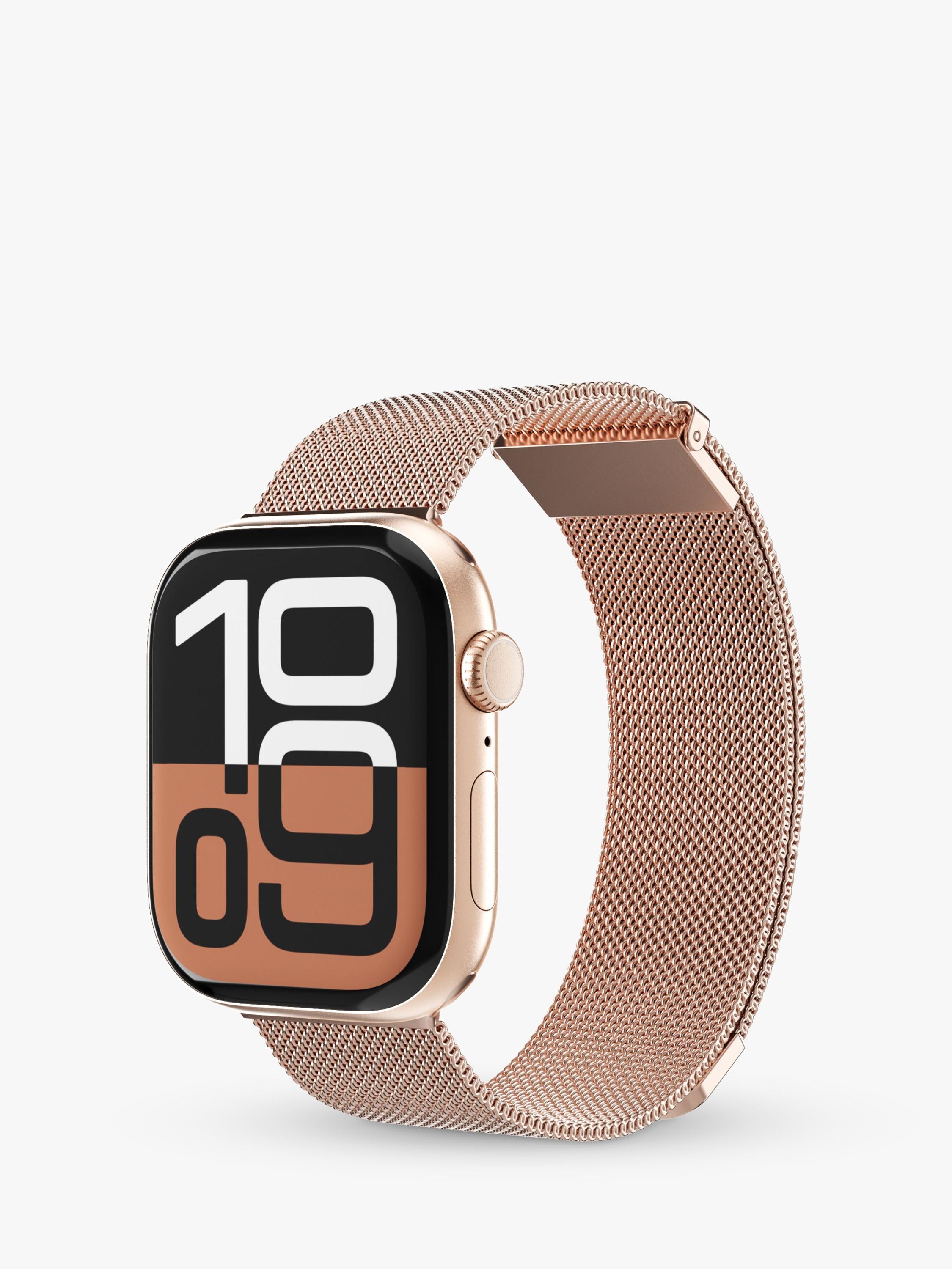 Vonmählen Milanese Loop 2 rose gold watch strap for Apple Watch, imported from the UK