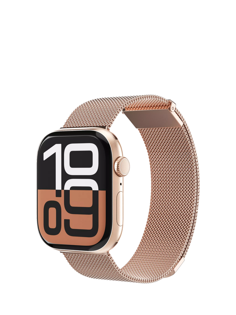 Vonmählen Milanese Loop 2 rose gold watch strap for Apple Watch, imported from the UK