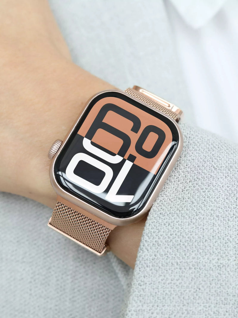Vonmählen Milanese Loop 2 rose gold watch strap for Apple Watch, imported from the UK