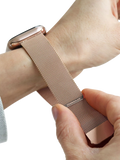 Vonmählen Milanese Loop 2 rose gold watch strap for Apple Watch, imported from the UK