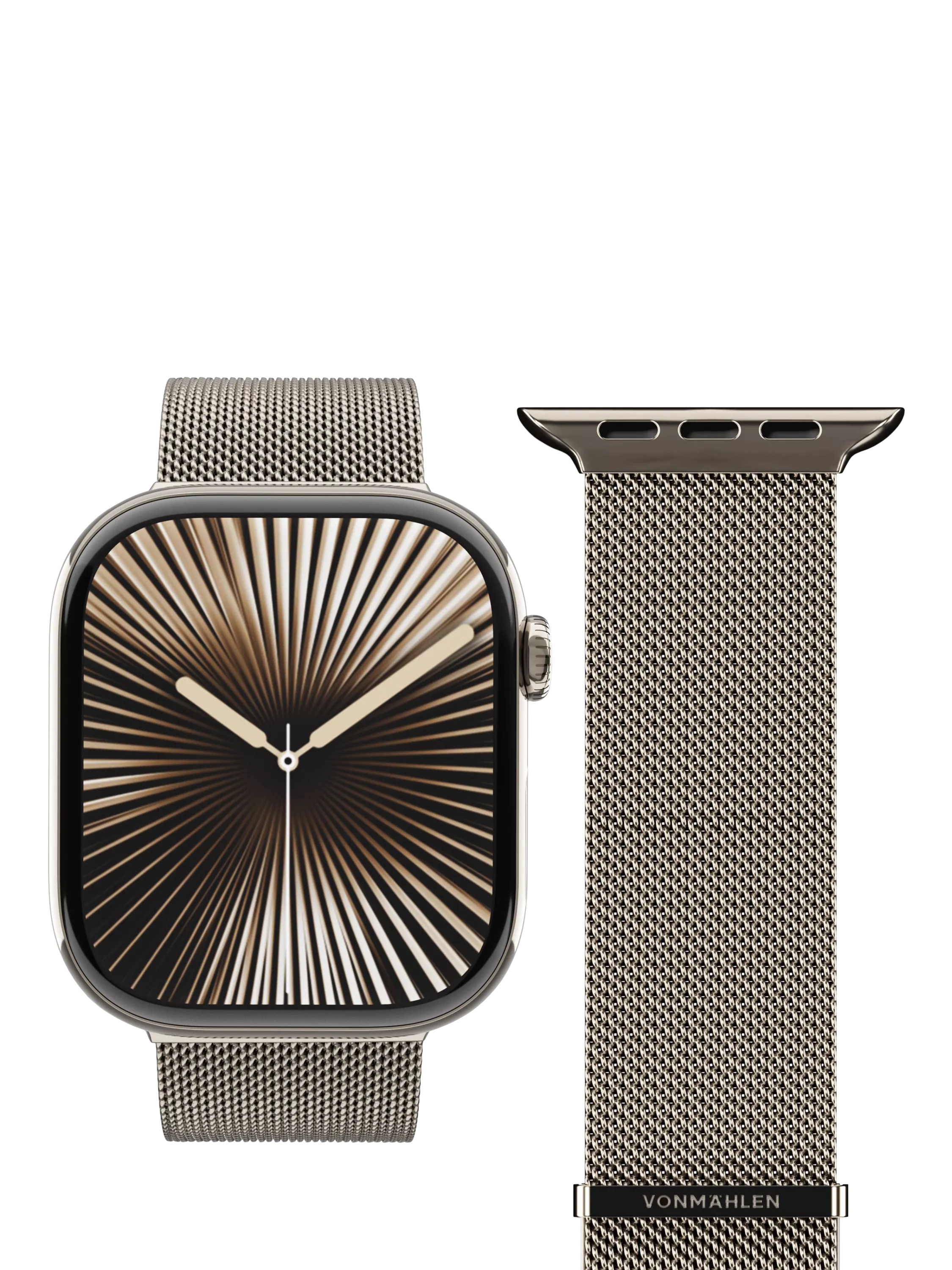 Vonmählen Milanese Loop 2 Desert Sand watch band 44-49mm - British product