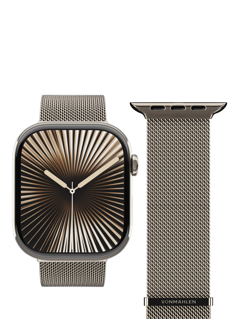 Vonmählen Milanese Loop 2 Desert Sand watch band 44-49mm - British product