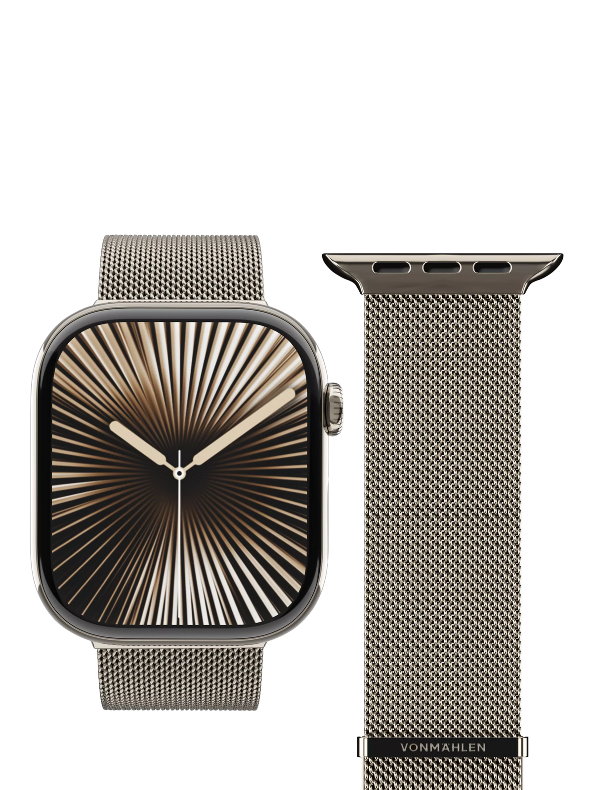 Vonmählen Milanese Loop 2 Desert Sand watch band 44-49mm - British product
