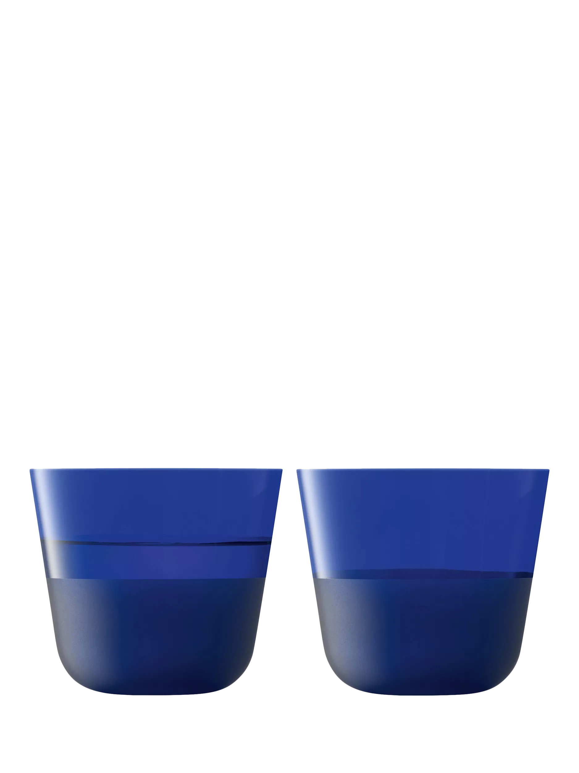LSA International Arc Contrast glass tumblers set of 2 in cobalt 260ml - British product