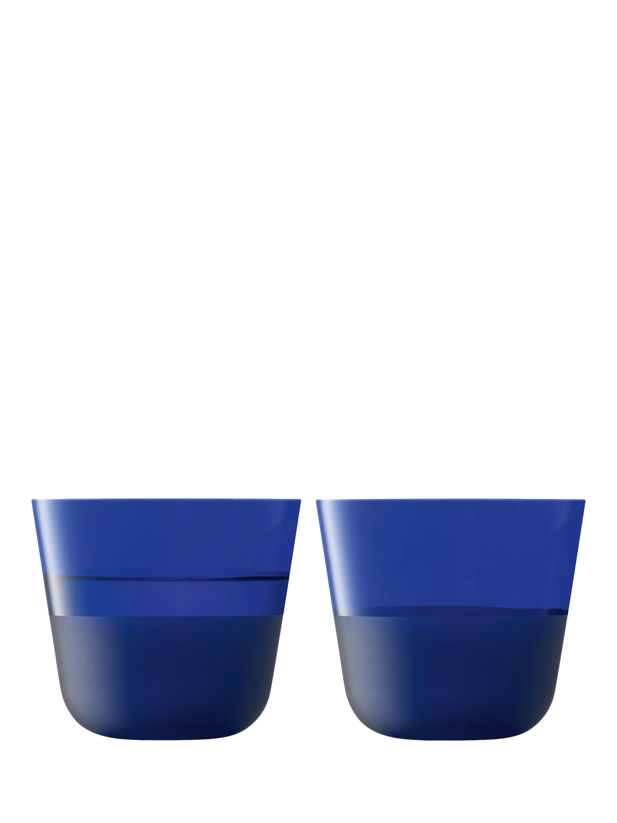 LSA International Arc Contrast glass tumblers set of 2 in cobalt 260ml - British product